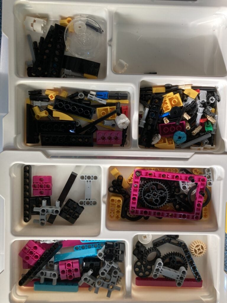 legos used to build robot and obstacles