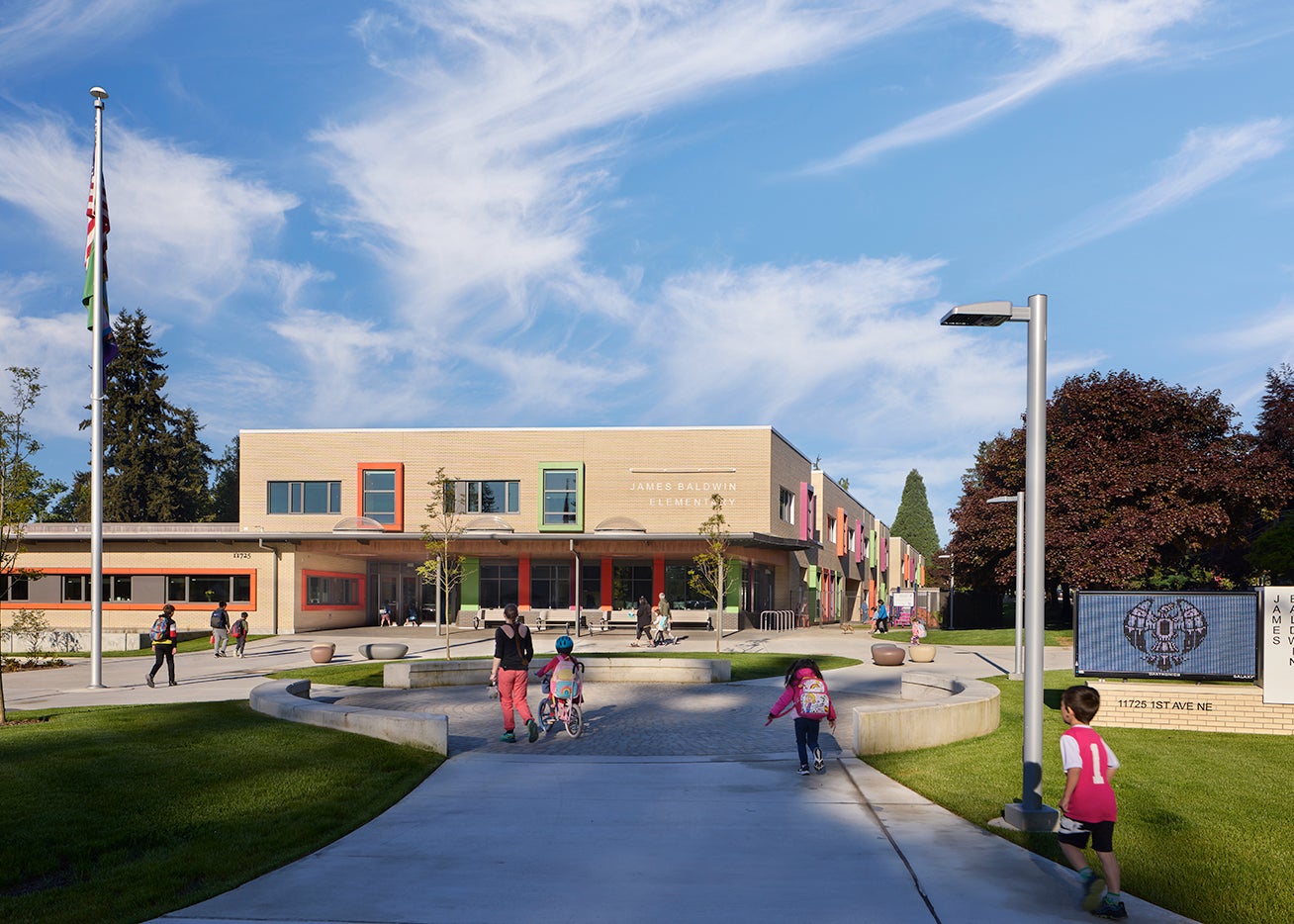 entrance to James Baldwin Elementary