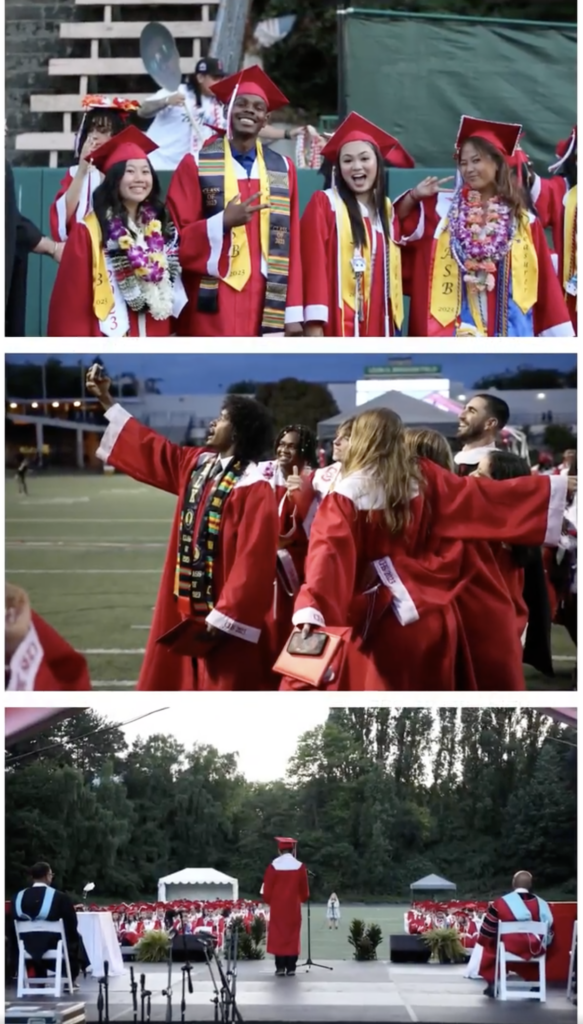 Cleveland HS Graduates at Memorial Stadium.