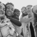 Students smiling at the camera