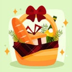 holiday basket clipart