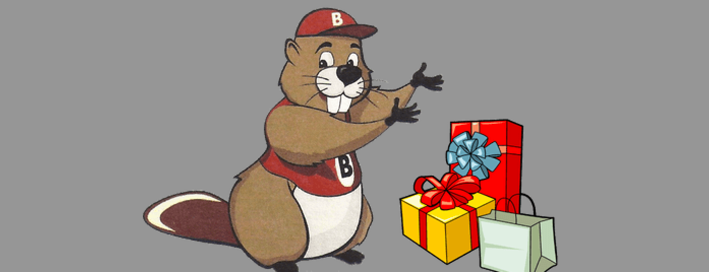 Bucky with Gifts