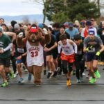 Running of the Beaver Race at the Starting Line with community and Bucky