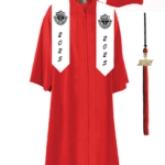 BHS Red Cap & Gown with white stole 2025