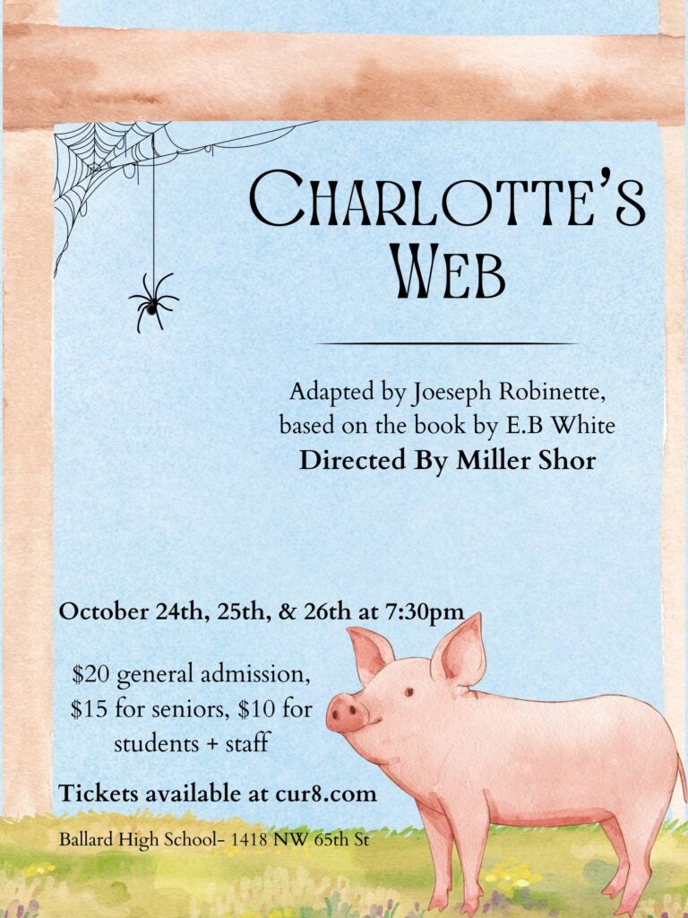 Official Charlotte's Web poster with Pig and Spider