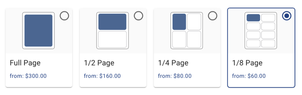 Yearbook Page sizes and prices on link.