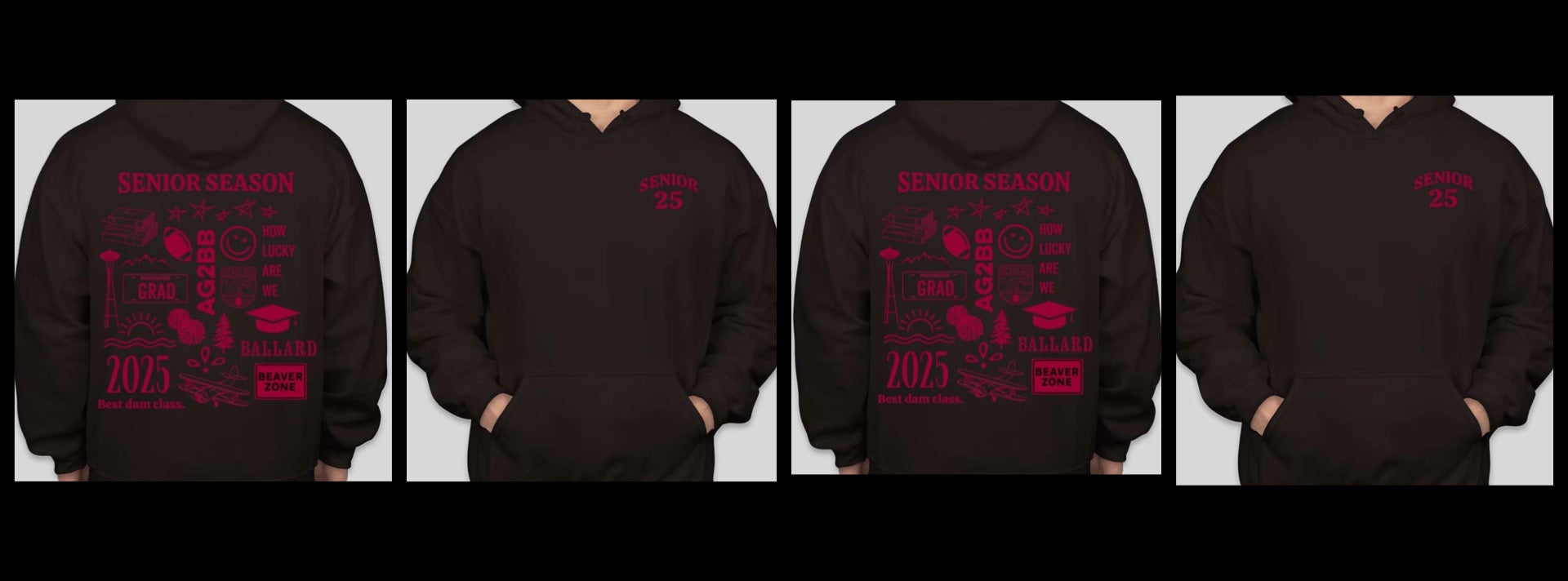 Hoodies with Senior 2025 Banner