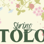 Floral background. Text: Spring Tolo